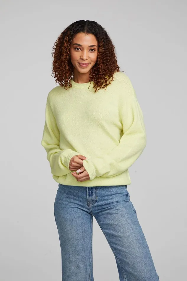 Womens Tops Chaser Brand Frankie Limelight Pullover