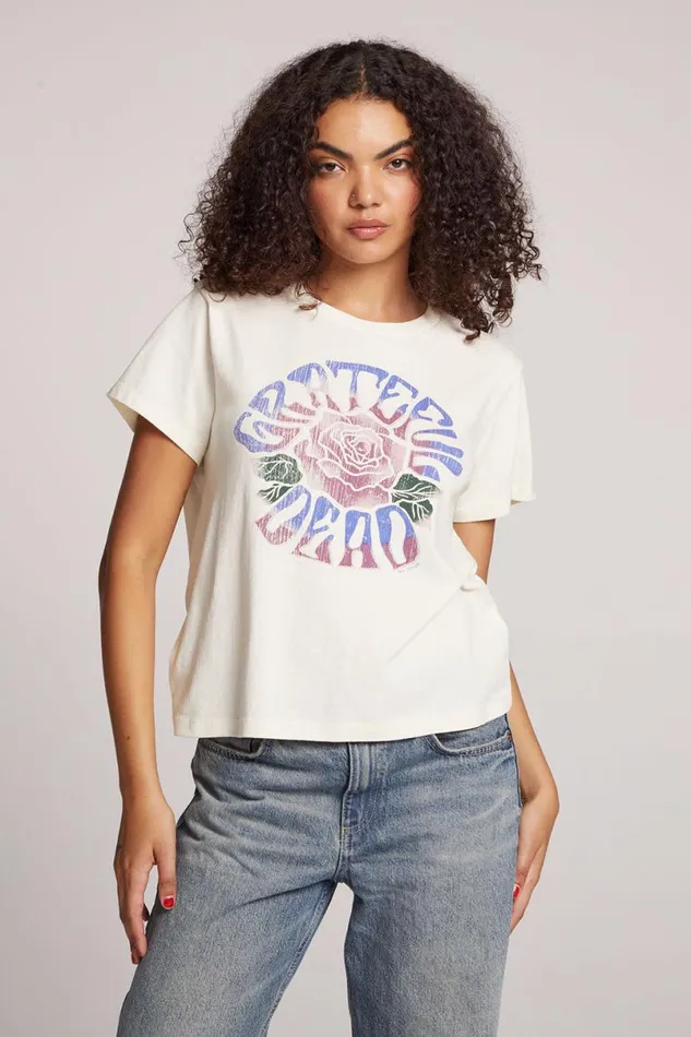 Womens Tops Chaser Brand Grateful Dead Rose Tee