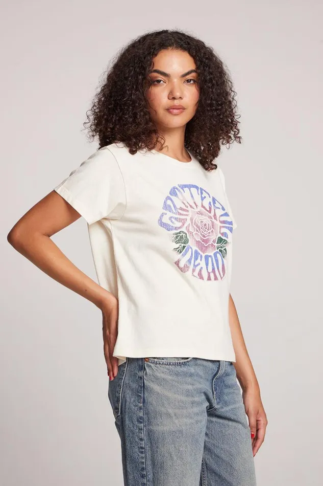 Womens Tops Chaser Brand Grateful Dead Rose Tee