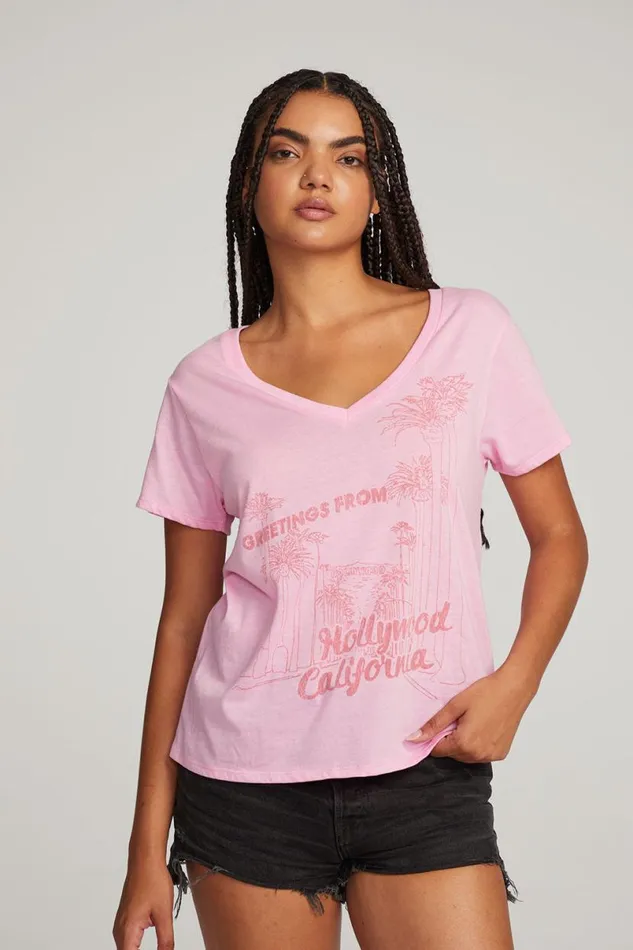 Womens Tops Chaser Brand Hollywood Tee