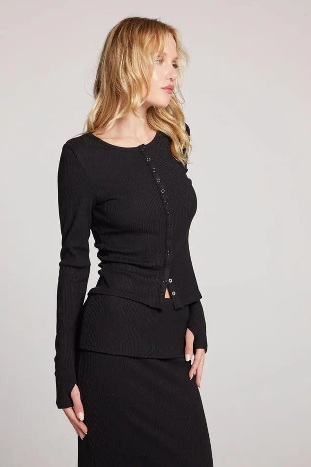 Womens Tops Chaser Brand Laurel Licorice Cardigan