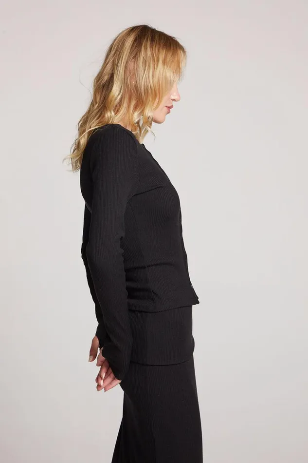 Womens Tops Chaser Brand Laurel Licorice Cardigan