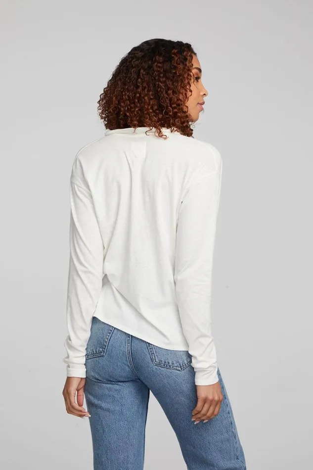 Womens Tops Chaser Brand Mela Bright White Long Sleeve