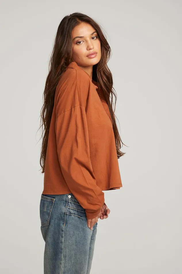 Womens Tops Chaser Brand Miles Whiskey Long Sleeve