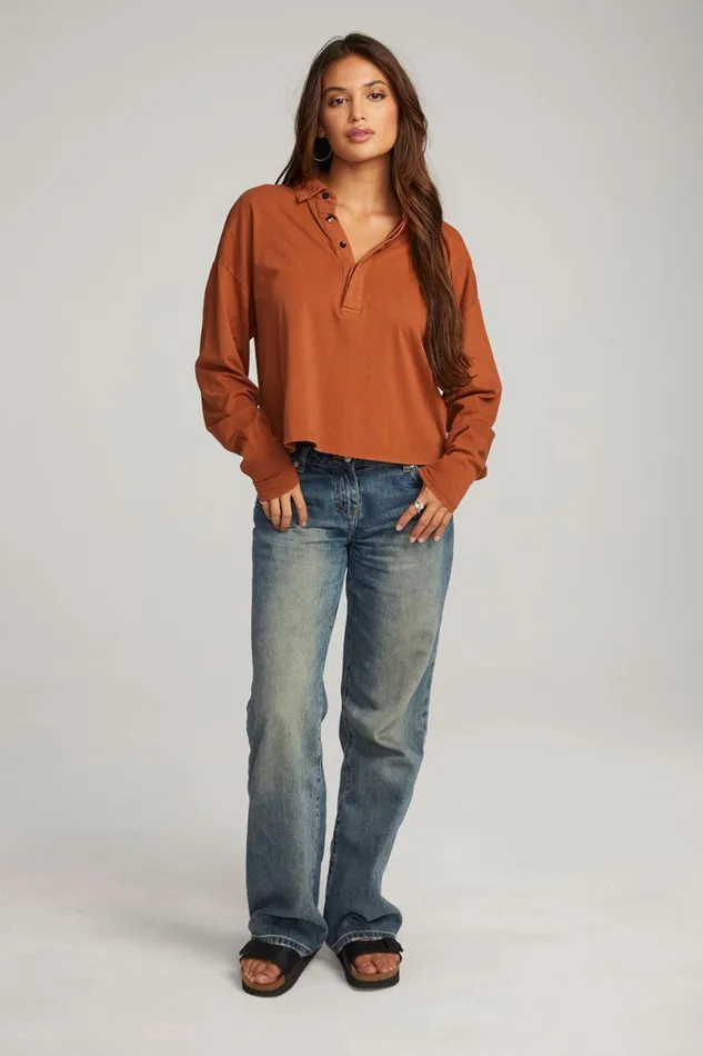 Womens Tops Chaser Brand Miles Whiskey Long Sleeve