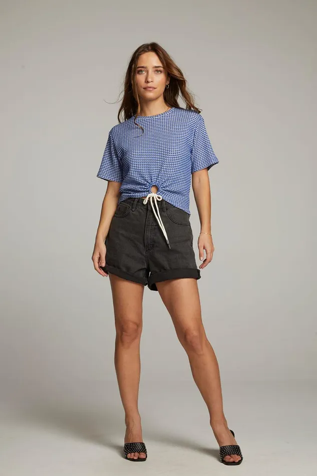 Womens Tops Chaser Brand Miracle Cobalt Blue Short Sleeve