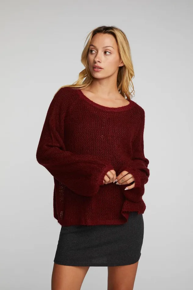 Womens Tops Chaser Brand Mohair Sweater Knit Belle Pullover