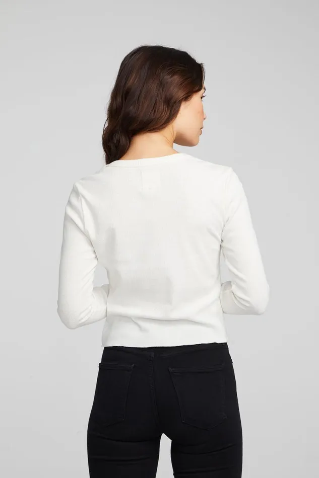 Womens Tops Chaser Brand Moonlight Bright White Long Sleeve