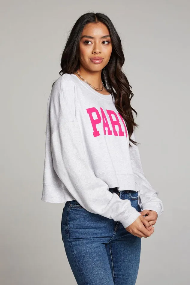 Womens Tops Chaser Brand Paris Pullover
