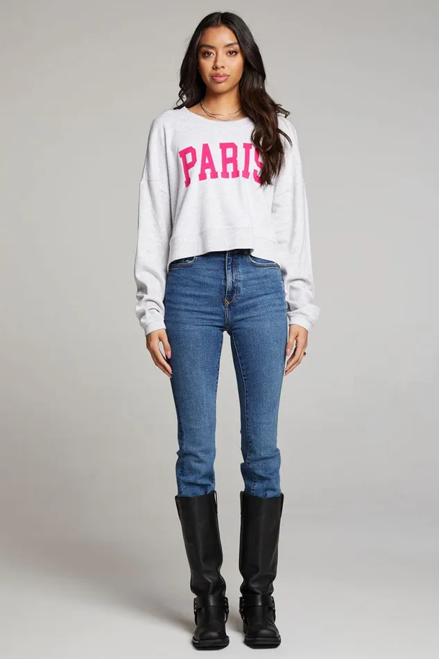 Womens Tops Chaser Brand Paris Pullover