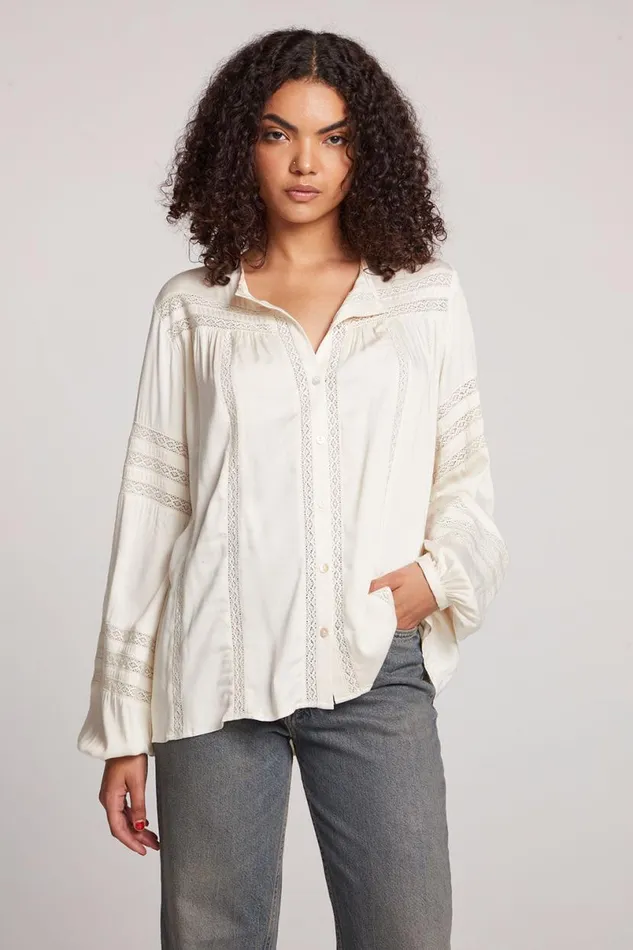 Womens Tops Chaser Brand Rozina Starry White Blouse