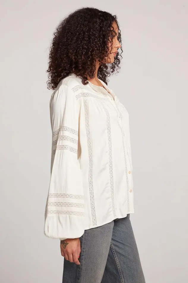Womens Tops Chaser Brand Rozina Starry White Blouse