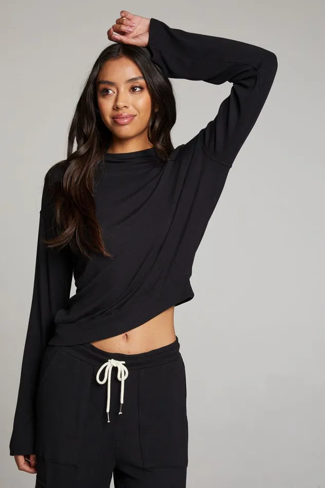 Womens Tops Chaser Brand Seattle Licorice Long Sleeve