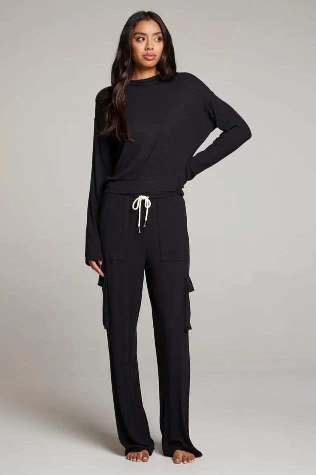 Womens Tops Chaser Brand Seattle Licorice Long Sleeve