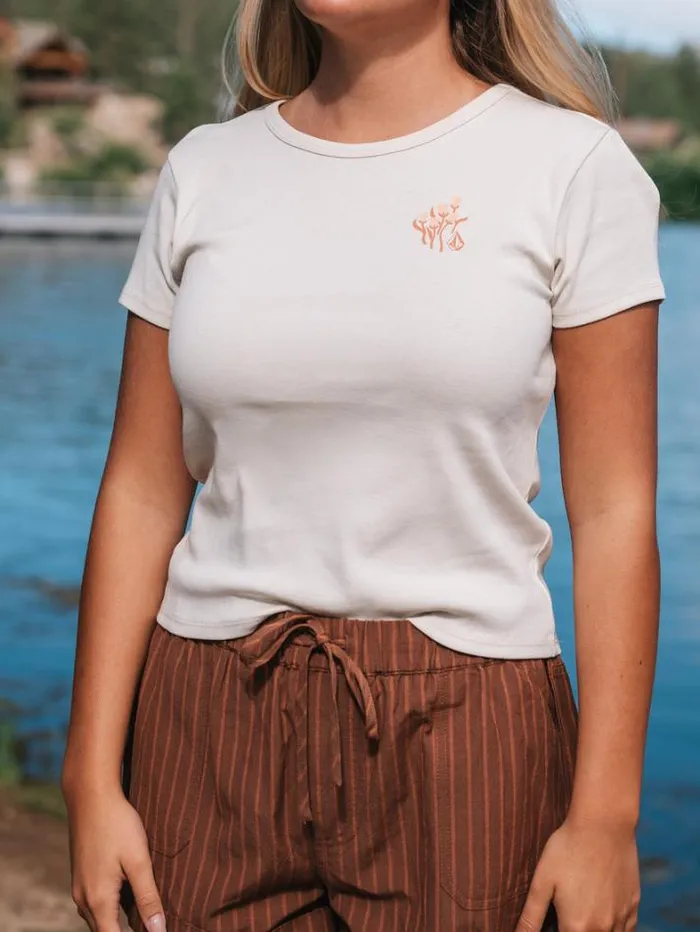 Womens Tops Volcom Have A Clue Tee 8211 Cloud
