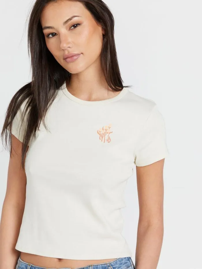 Womens Tops Volcom Have A Clue Tee 8211 Cloud