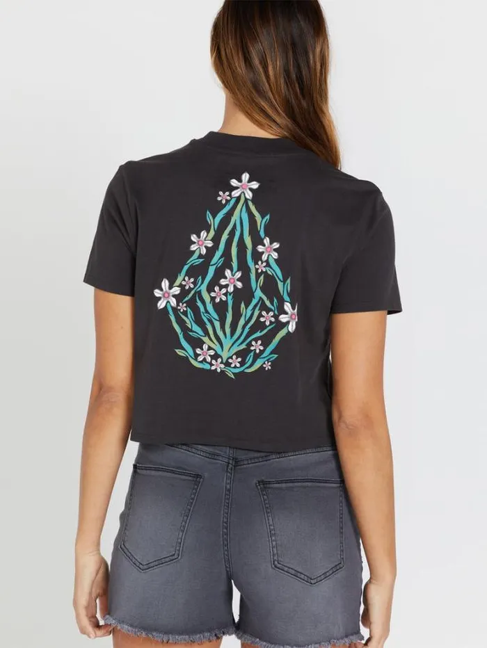 Womens Tops Volcom Pocket Dial Tee 8211 Vintage Black