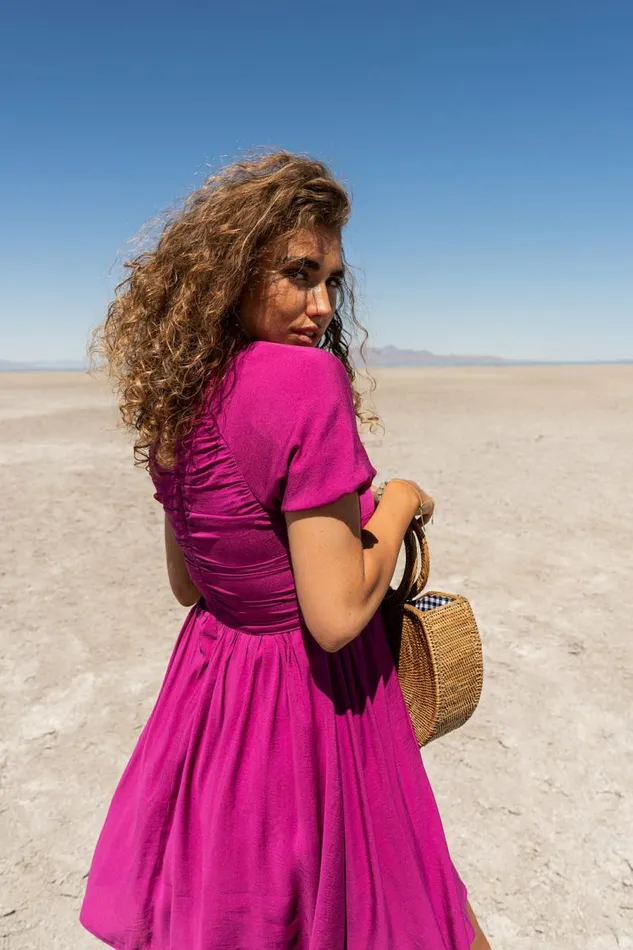 Yani Mini Dress In Magenta Magenta Women Bohme Dresses