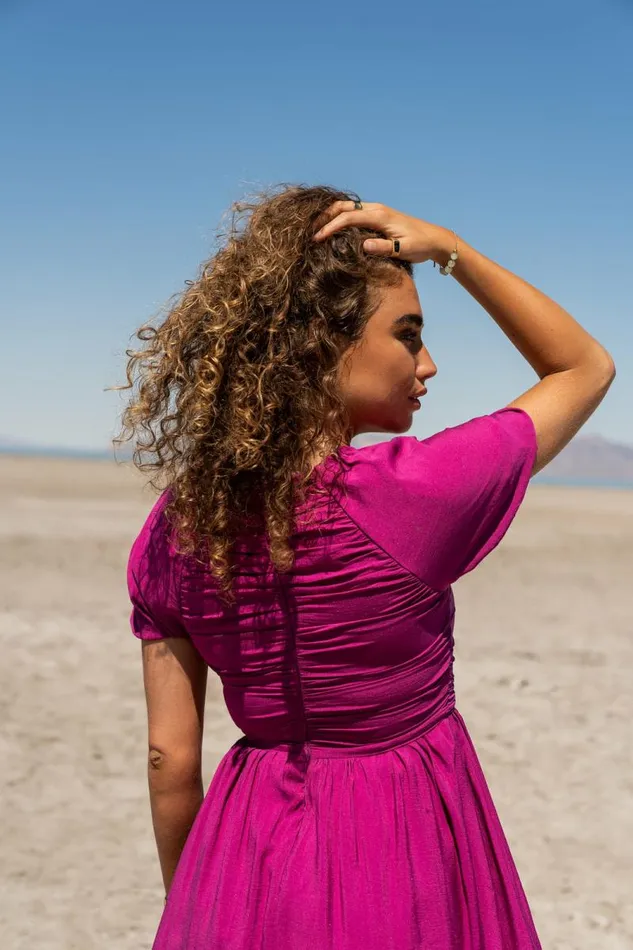 Yani Mini Dress In Magenta Magenta Women Bohme Dresses