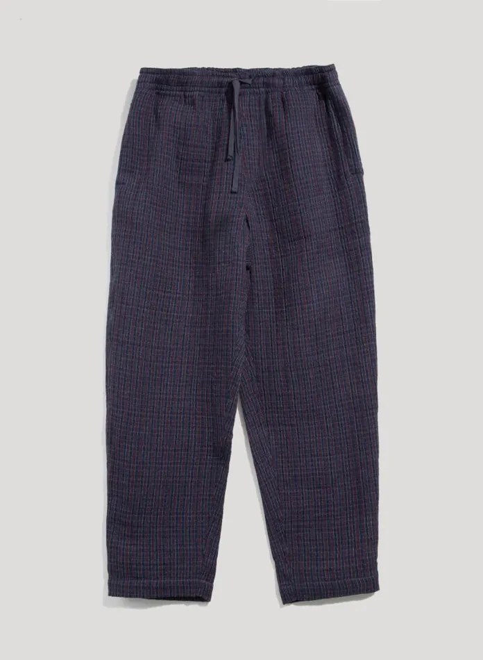YMC Alva Textured Stripe Skate Trouser Blue Multi Mens Trousers