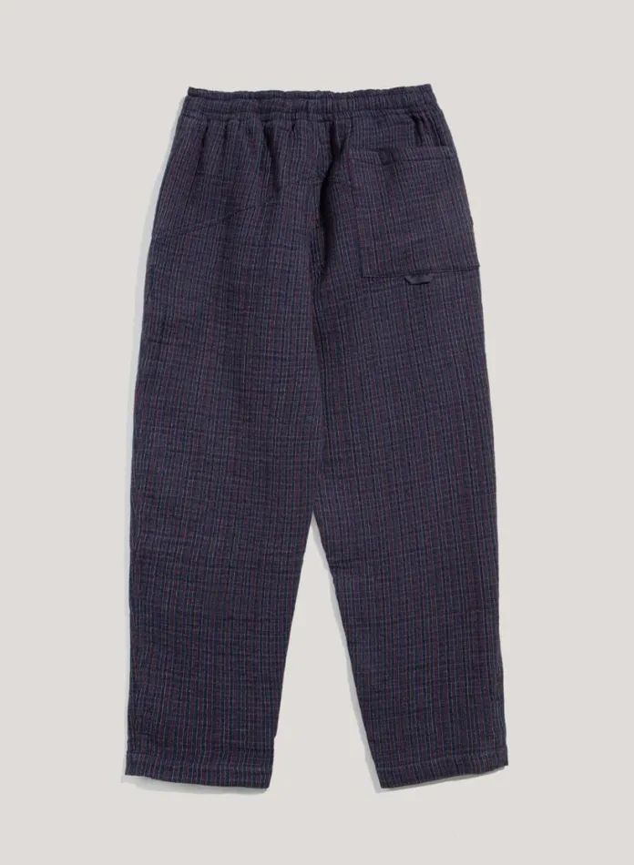 YMC Alva Textured Stripe Skate Trouser Blue Multi Mens Trousers