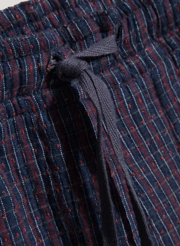 YMC Alva Textured Stripe Skate Trouser Blue Multi Mens Trousers