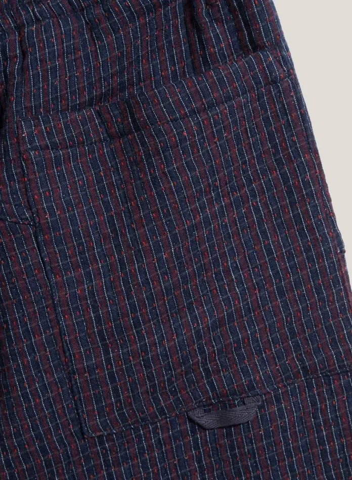 YMC Alva Textured Stripe Skate Trouser Blue Multi Mens Trousers