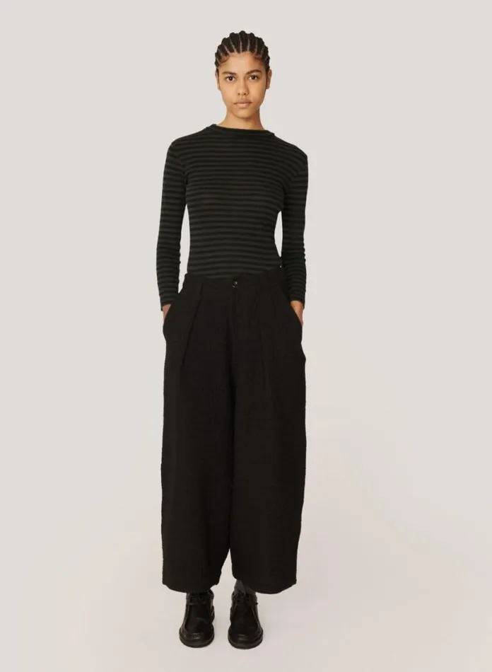 YMC Deadbeat Textured Trousers Black Womens Trousers