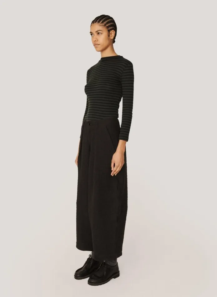YMC Deadbeat Textured Trousers Black Womens Trousers