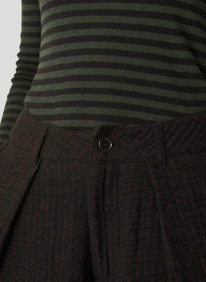 YMC Deadbeat Textured Trousers Black Womens Trousers