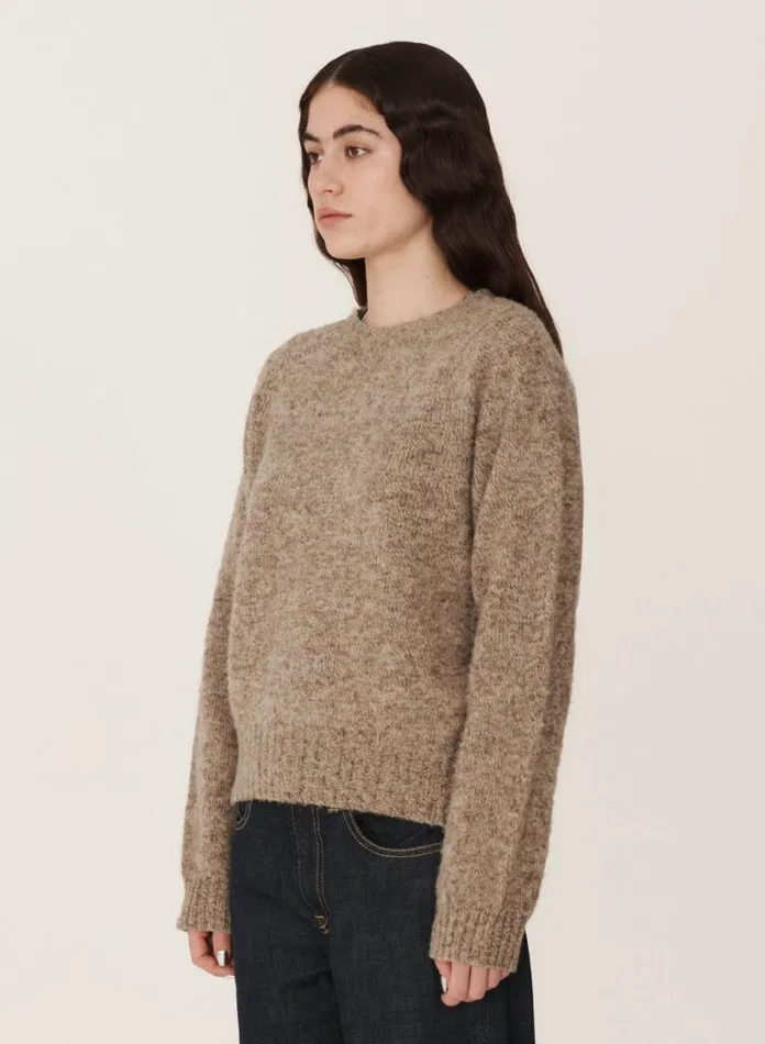 YMC Earth Jets Crew Neck Knit Natural Womens Earth