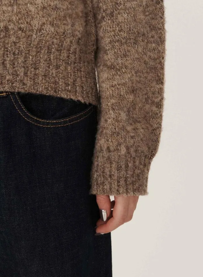 YMC Earth Jets Crew Neck Knit Natural Womens Earth