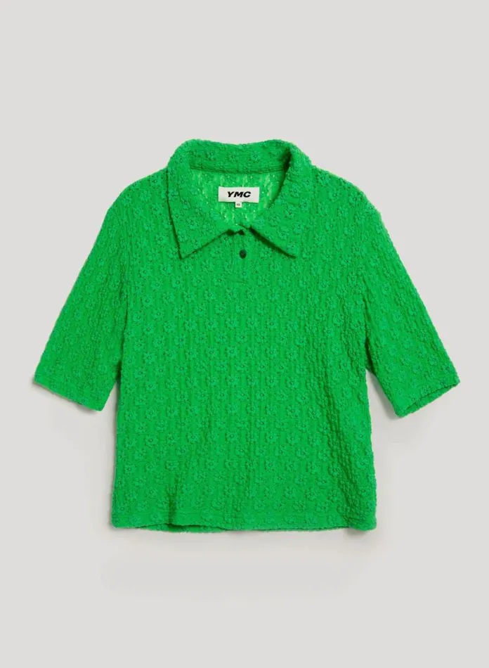 YMC Five Summer Top Green Womens Shirts