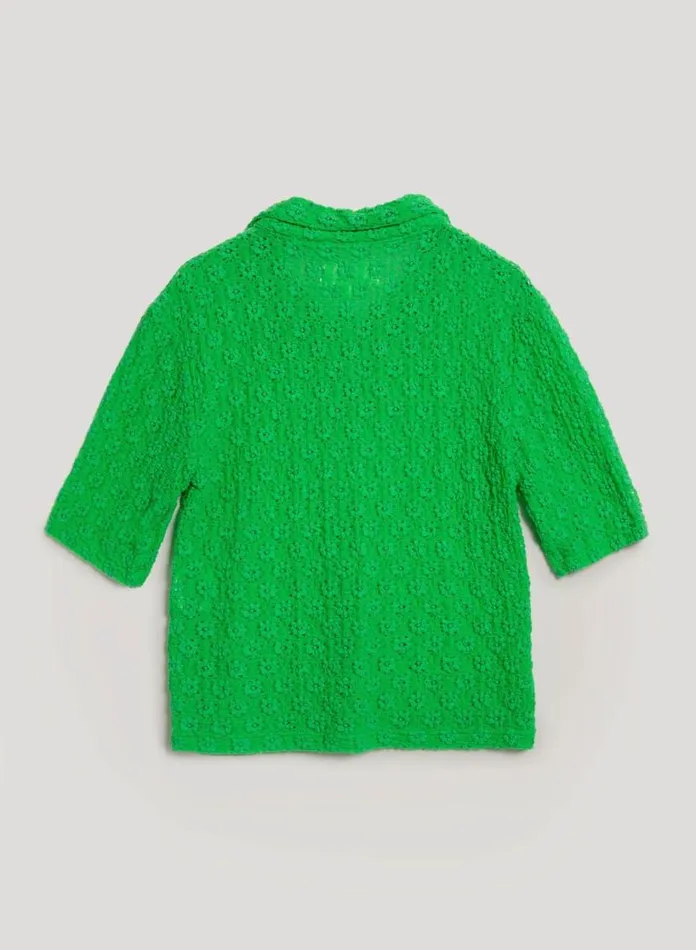 YMC Five Summer Top Green Womens Shirts