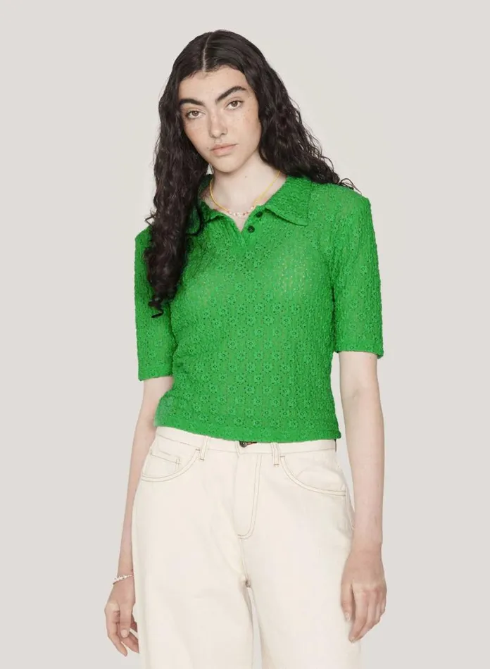 YMC Five Summer Top Green Womens Shirts