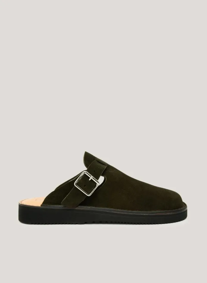 YMC Fracap X Sabot Mules Olive Mens Footwear
