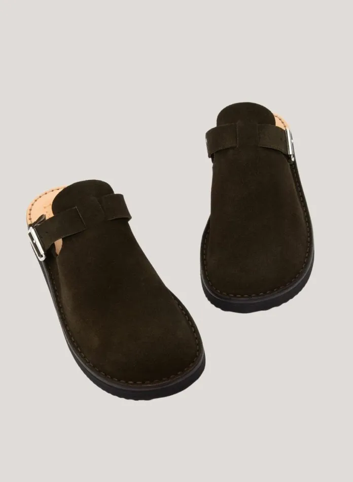 YMC Fracap X Sabot Mules Olive Mens Footwear
