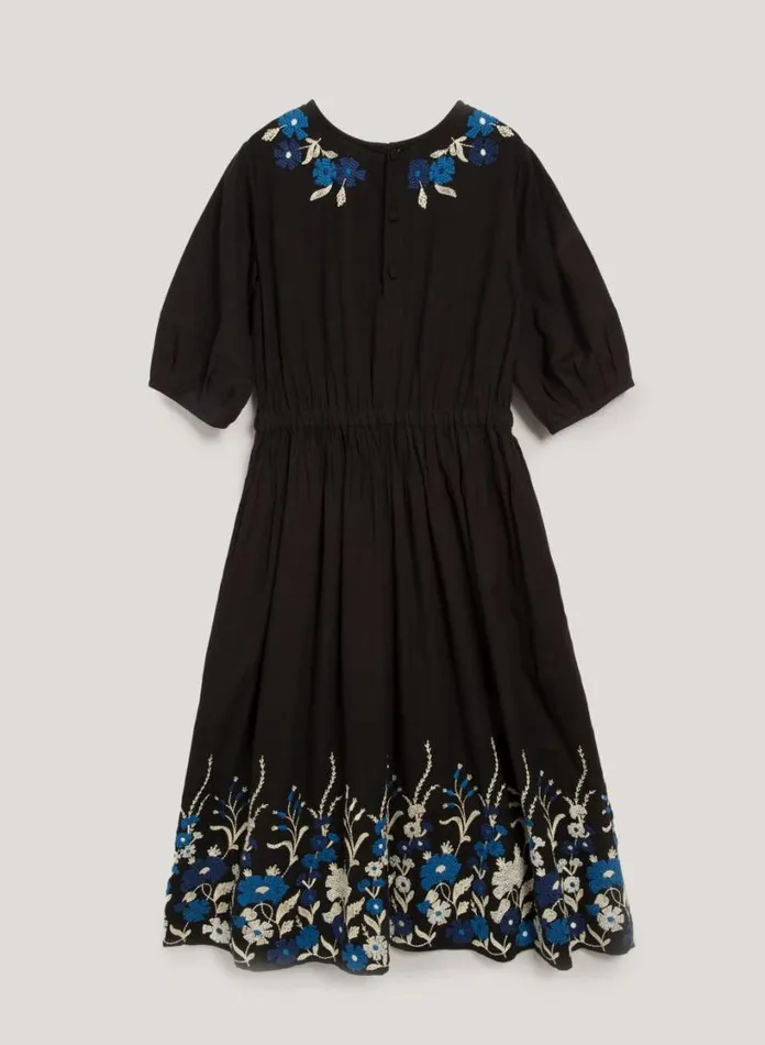 YMC Garden Dress Black Multi Womens Dresses