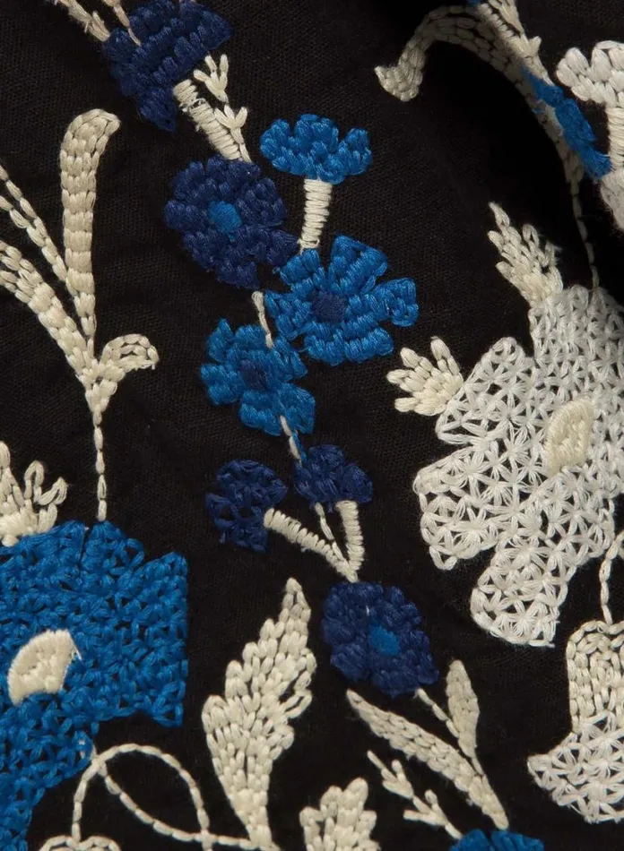 YMC Garden Dress Black Multi Womens Dresses