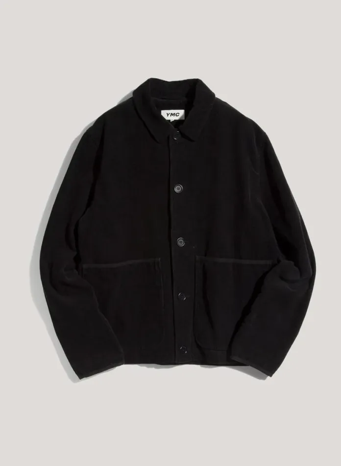 YMC Groundhog Corduroy Jacket Black Mens Outerwear