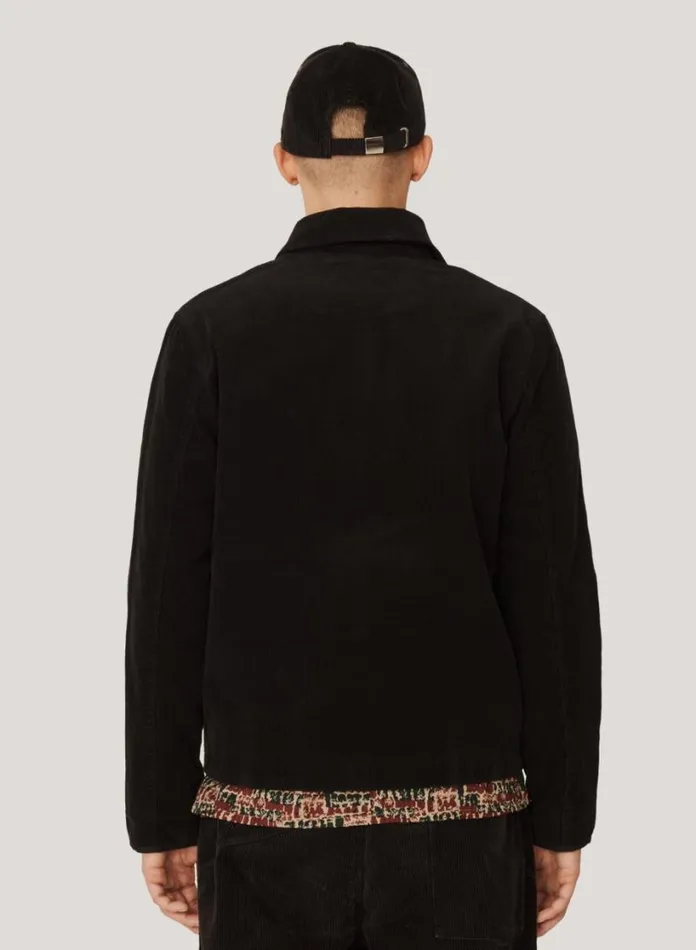 YMC Groundhog Corduroy Jacket Black Mens Outerwear