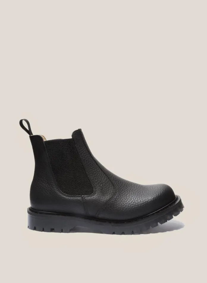 YMC Solovair X Leather Dealer Boots Black Womens Footwear