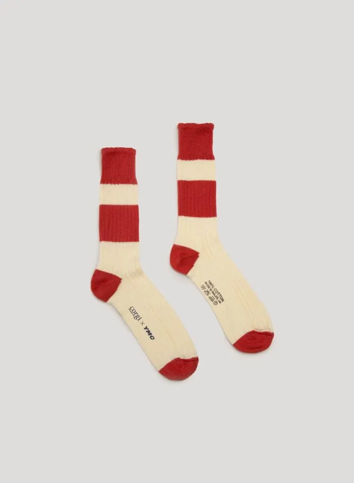 YMC Sport Sock Red Mens Socks