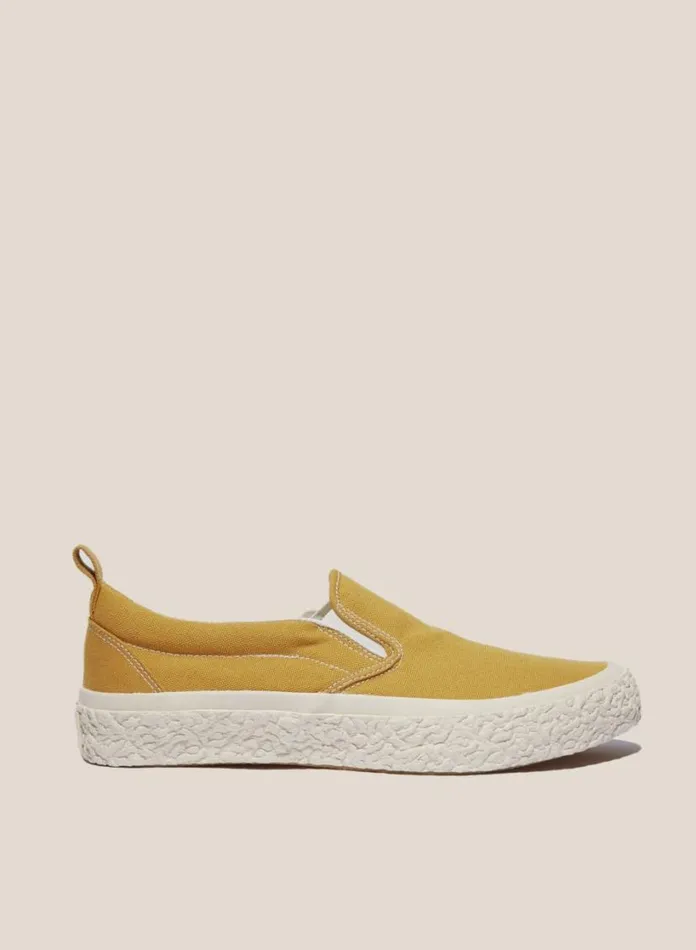 YMC Vulcanised Slip On Sneakers Yellow Mens Footwear
