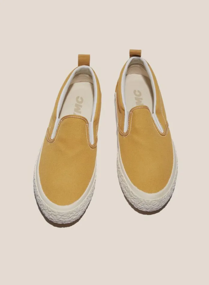 YMC Vulcanised Slip On Sneakers Yellow Mens Footwear