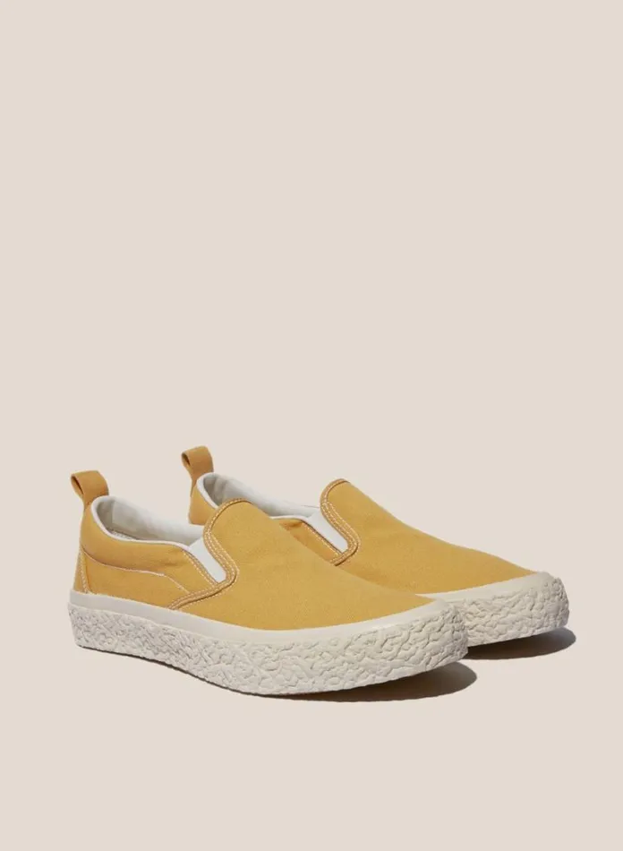 YMC Vulcanised Slip On Sneakers Yellow Mens Footwear
