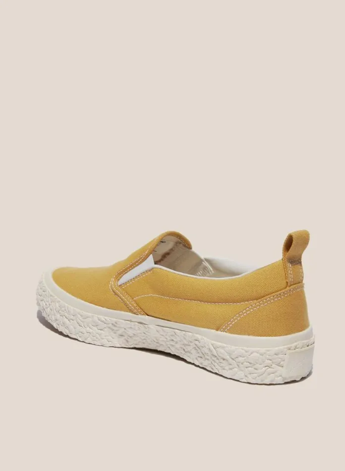 YMC Vulcanised Slip On Sneakers Yellow Mens Footwear