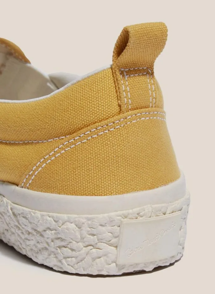 YMC Vulcanised Slip On Sneakers Yellow Mens Footwear