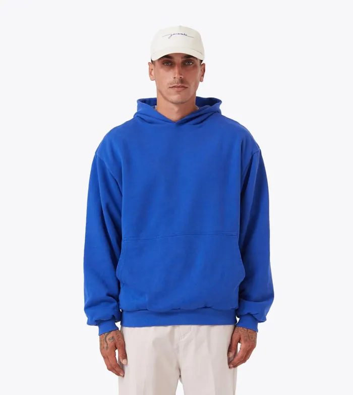 Zanerobe Hoodies and Sweaters Men Double Down Hood Cobalt Blue