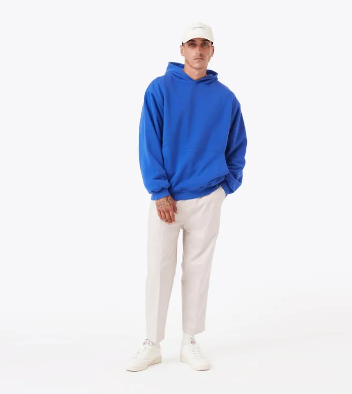 Zanerobe Hoodies and Sweaters Men Double Down Hood Cobalt Blue